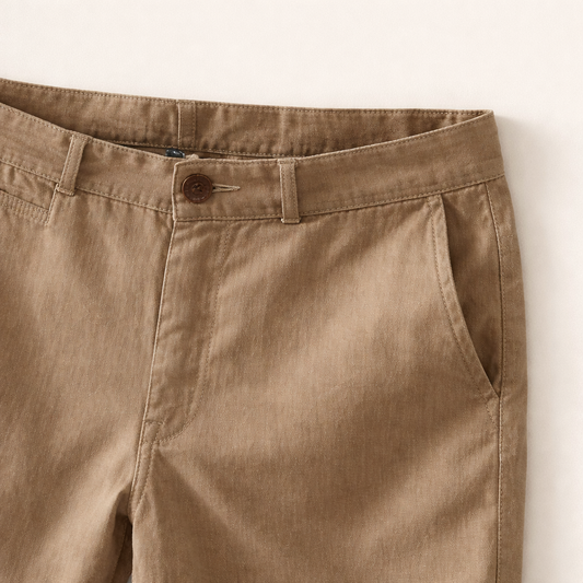 Men’s Linen Knee-Length Shorts – Regular Fit