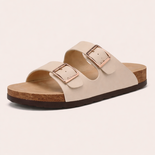 Men’s Suede Slip-On Sandals – Cork Outsole