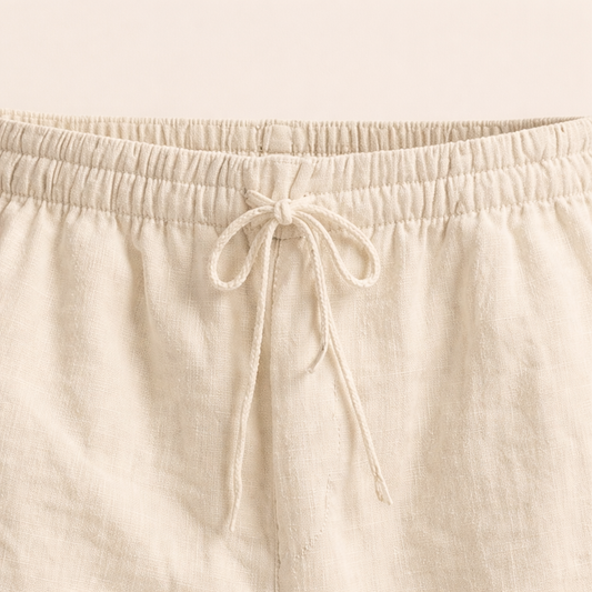 Men’s Drawstring Summer Shorts – Cotton Linen
