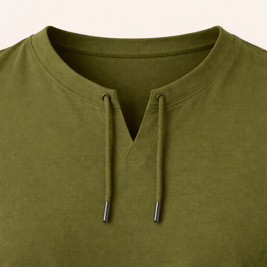 Men’s Casual Sleeveless Top with Split Neck