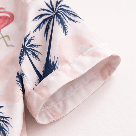 Men’s 2 Piece Summer Outfit – Printed Shirt and Shorts