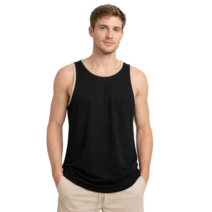 Men’s Tank Top with Contrast Trim