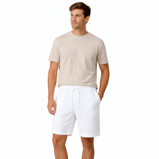 Men’s Cotton Linen Drawstring Shorts