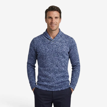 Men's Knitted Hoodie in Regular Fit – Shawl Collar Layer