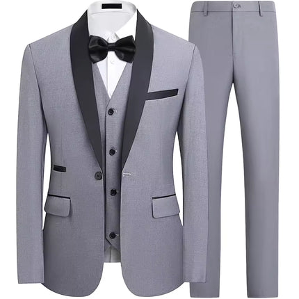 Otis | Tailored 3 Piece Shawl Lapel Wedding Suit Set