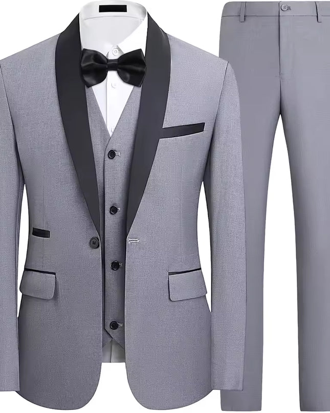 Otis | Tailored 3 Piece Shawl Lapel Wedding Suit Set