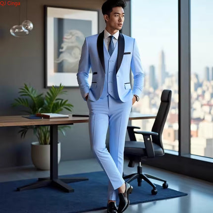 Otis | Tailored 3 Piece Shawl Lapel Wedding Suit Set