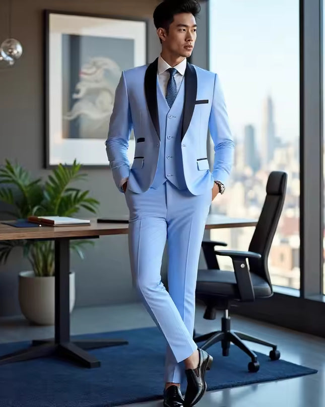 Otis | Tailored 3 Piece Shawl Lapel Wedding Suit Set