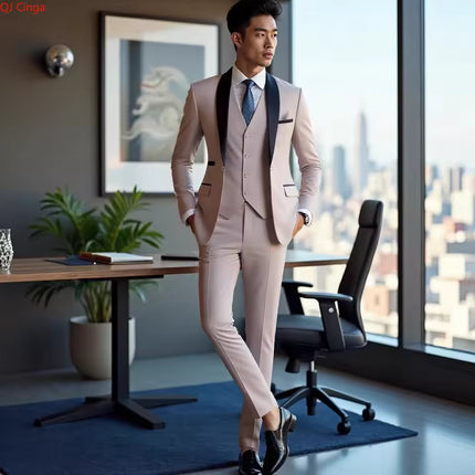 Otis | Tailored 3 Piece Shawl Lapel Wedding Suit Set
