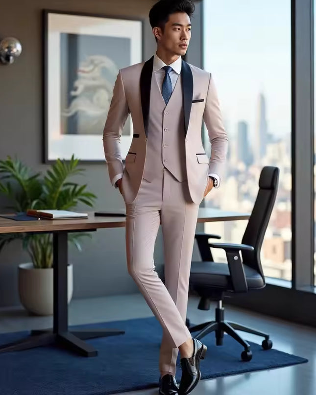 Otis | Tailored 3 Piece Shawl Lapel Wedding Suit Set