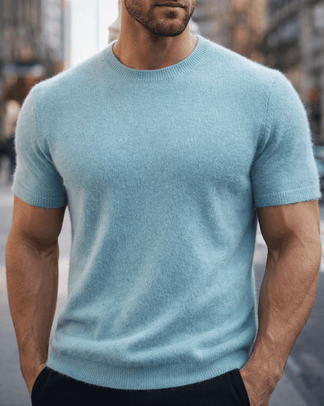 Abel | Textured Crew Neck Short Sleeve Tee