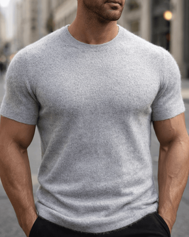 Abel | Textured Crew Neck Short Sleeve Tee