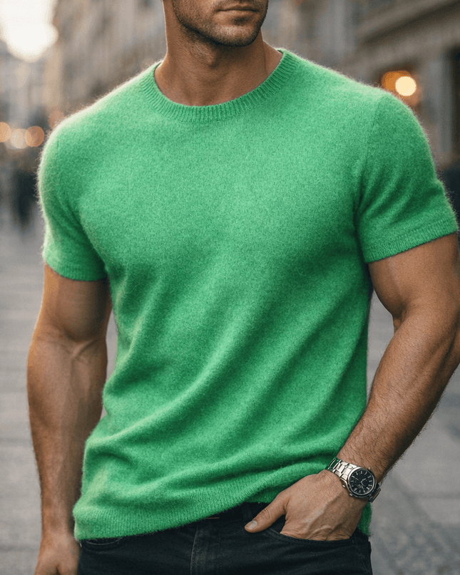 Abel | Textured Crew Neck Short Sleeve Tee