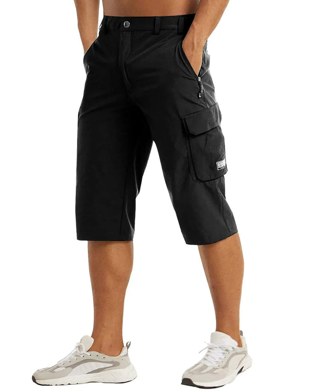 Blake | Relaxed Fit Three-Quarter Cargo Shorts with Zip Pocket