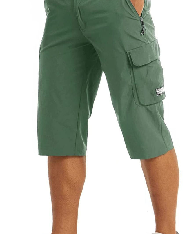 Blake | Relaxed Fit Three-Quarter Cargo Shorts with Zip Pocket