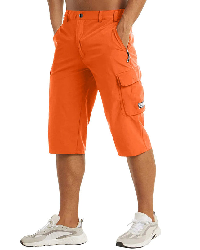 Blake | Relaxed Fit Three-Quarter Cargo Shorts with Zip Pocket