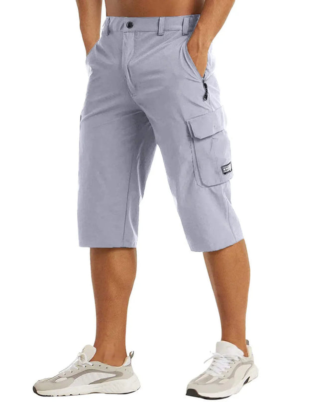 Blake | Relaxed Fit Three-Quarter Cargo Shorts with Zip Pocket