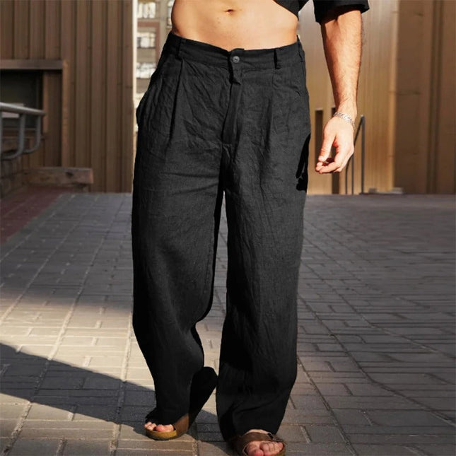 Callum | Relaxed Fit Linen-Blend Summer Trousers