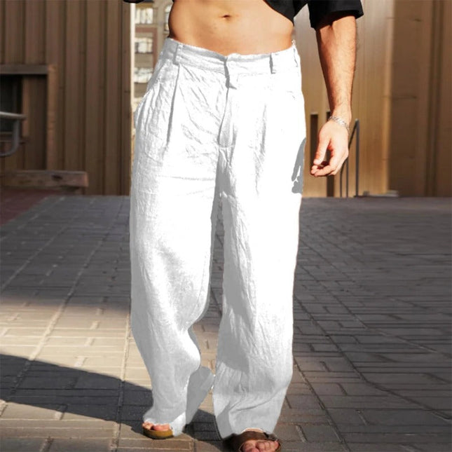 Callum | Relaxed Fit Linen-Blend Summer Trousers