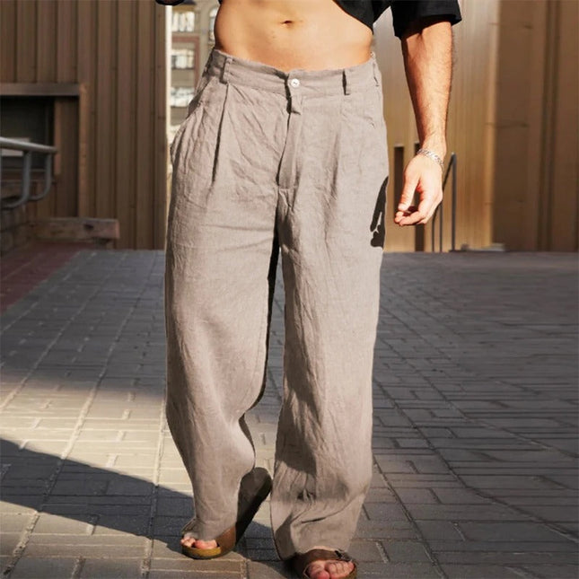Callum | Relaxed Fit Linen-Blend Summer Trousers