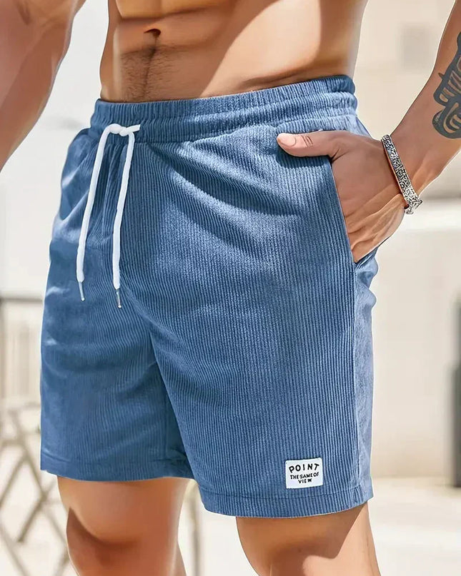 Clovis | Corduroy Drawstring Summer Shorts