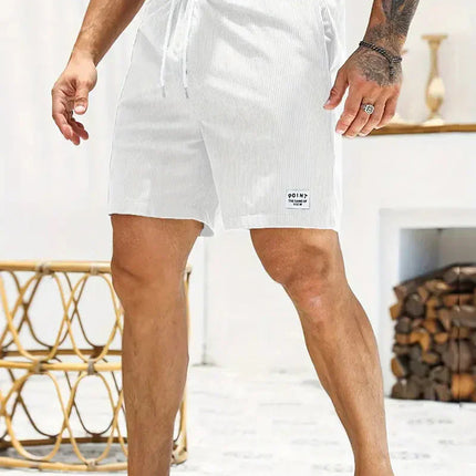 Clovis | Corduroy Drawstring Summer Shorts