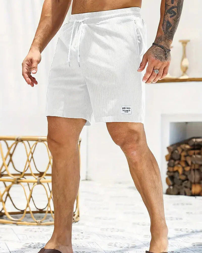 Clovis | Corduroy Drawstring Summer Shorts