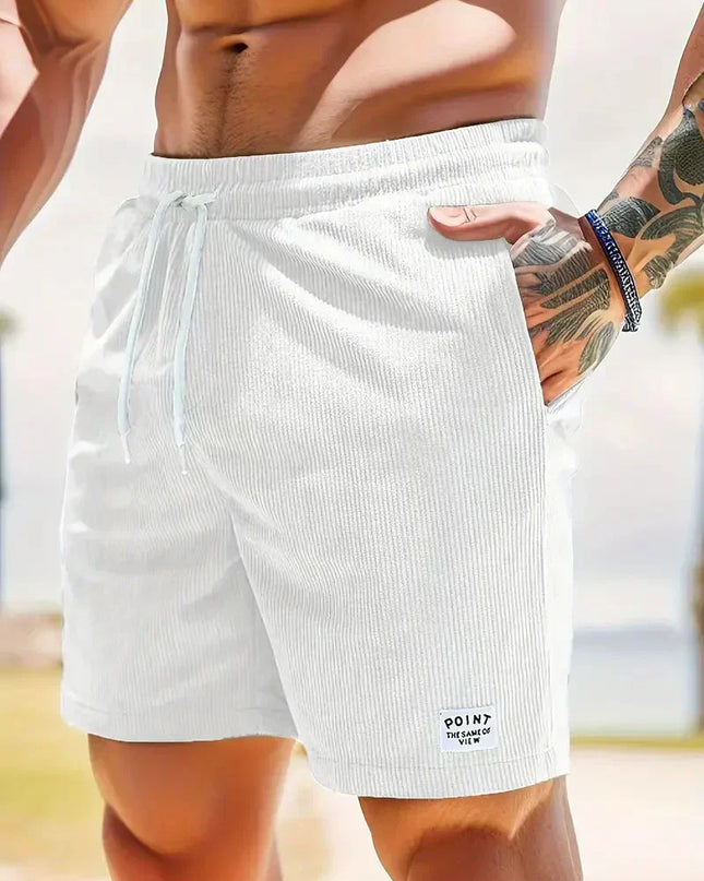 Clovis | Corduroy Drawstring Summer Shorts