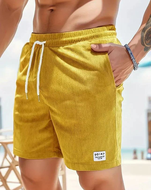 Clovis | Corduroy Drawstring Summer Shorts