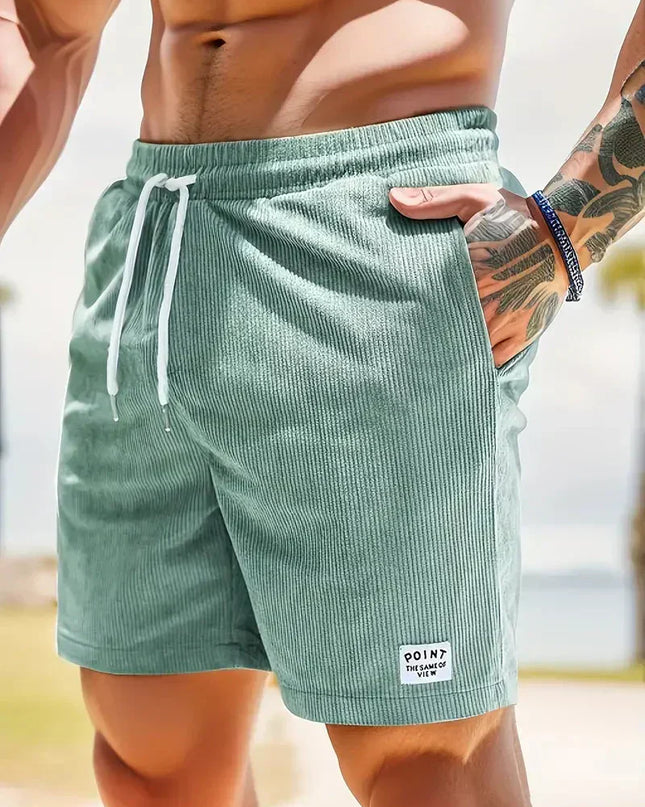 Clovis | Corduroy Drawstring Summer Shorts