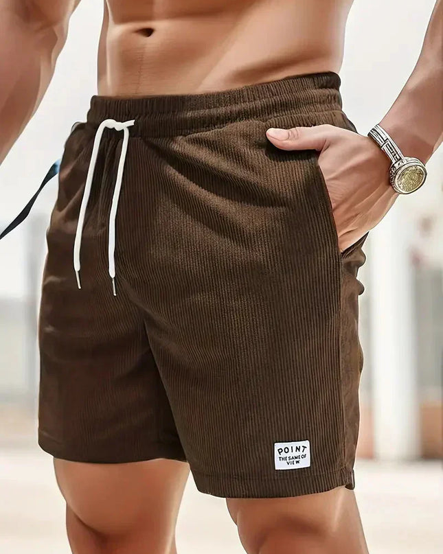 Clovis | Corduroy Drawstring Summer Shorts