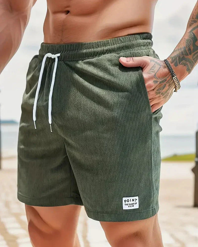 Clovis | Corduroy Drawstring Summer Shorts