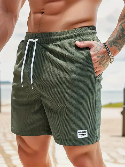 Clovis | Corduroy Drawstring Summer Shorts