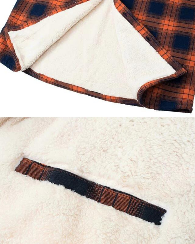 Dawson | Men's Sherpa-Lined Shacket – Plaid Button Jacket
