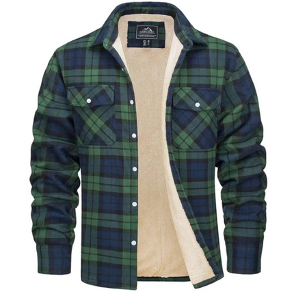 Dawson | Men's Sherpa-Lined Shacket – Plaid Button Jacket