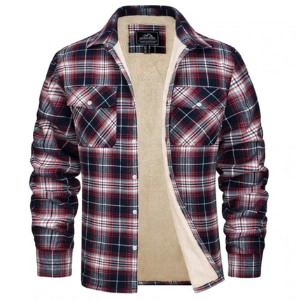 Dawson | Men's Sherpa-Lined Shacket – Plaid Button Jacket