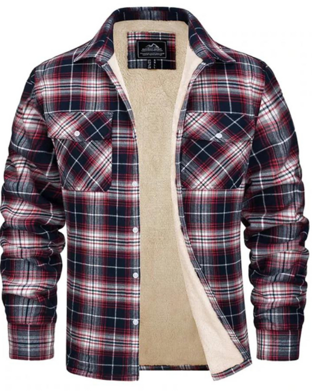 Dawson | Men's Sherpa-Lined Shacket – Plaid Button Jacket