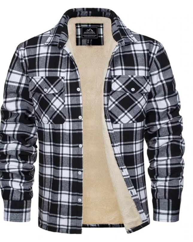 Dawson | Men's Sherpa-Lined Shacket – Plaid Button Jacket