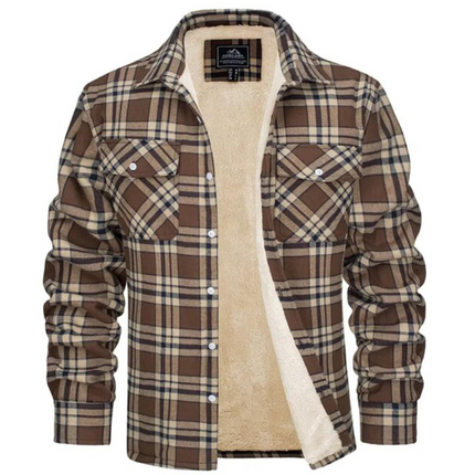 Dawson | Men's Sherpa-Lined Shacket – Plaid Button Jacket