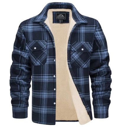 Dawson | Men's Sherpa-Lined Shacket – Plaid Button Jacket