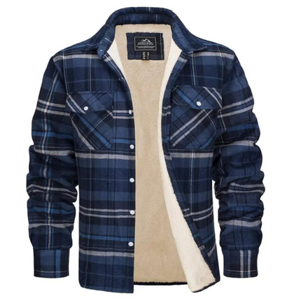 Dawson | Men's Sherpa-Lined Shacket – Plaid Button Jacket