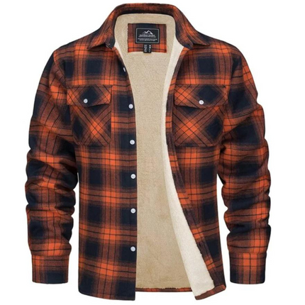 Dawson | Men's Sherpa-Lined Shacket – Plaid Button Jacket