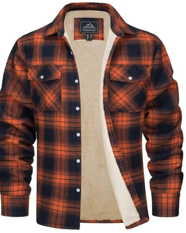 Dawson | Men's Sherpa-Lined Shacket – Plaid Button Jacket