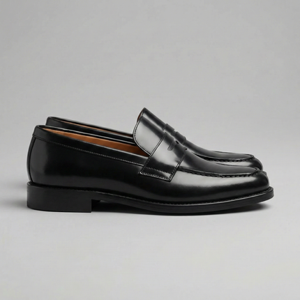 Edward | Classic Leather Penny Loafers with Slip-On Design
