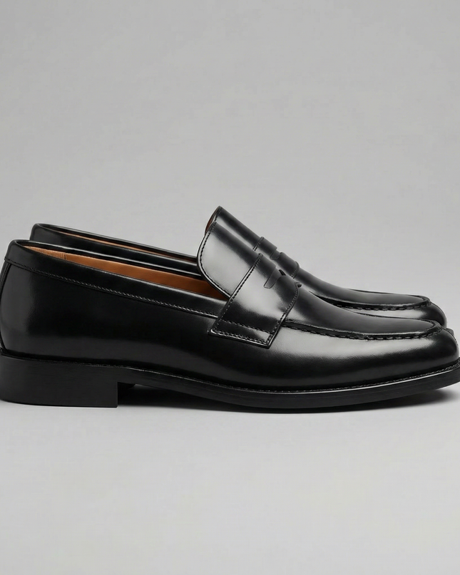 Edward | Classic Leather Penny Loafers with Slip-On Design
