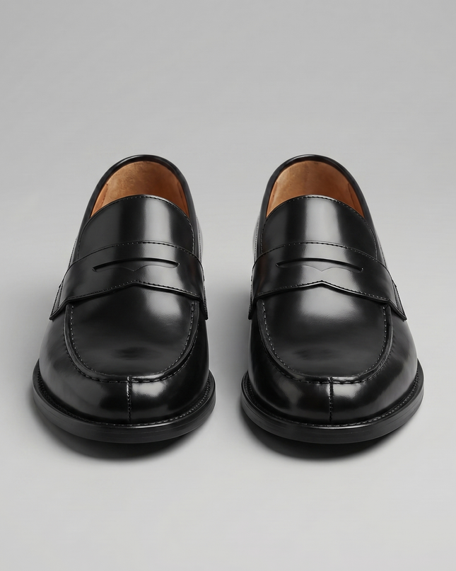 Edward | Classic Leather Penny Loafers with Slip-On Design