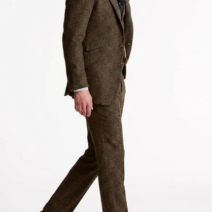 Edward | Textured Slim Fit Three-Piece Suit for Men