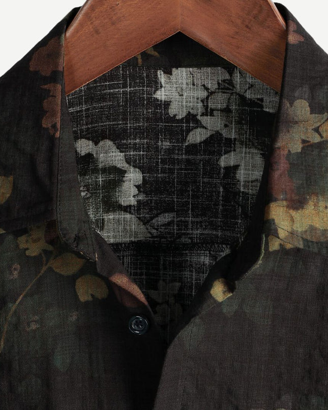 Elias | Floral Print Short Sleeve Button-Up Shirt