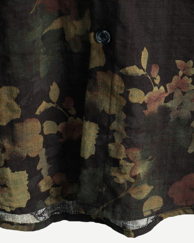 Elias | Floral Print Short Sleeve Button-Up Shirt