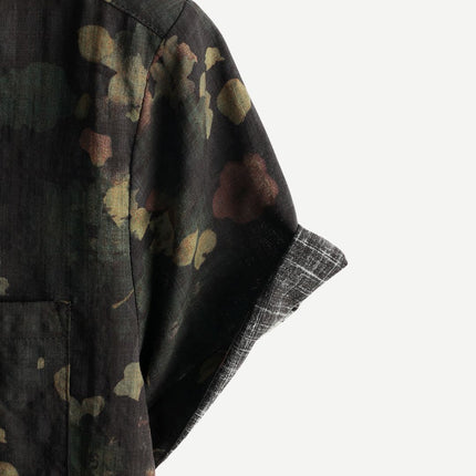 Elias | Floral Print Short Sleeve Button-Up Shirt